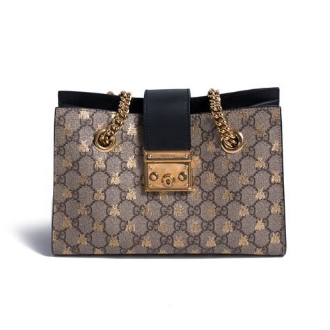 gucci bee purse the real real|genuine Gucci padlock bag.